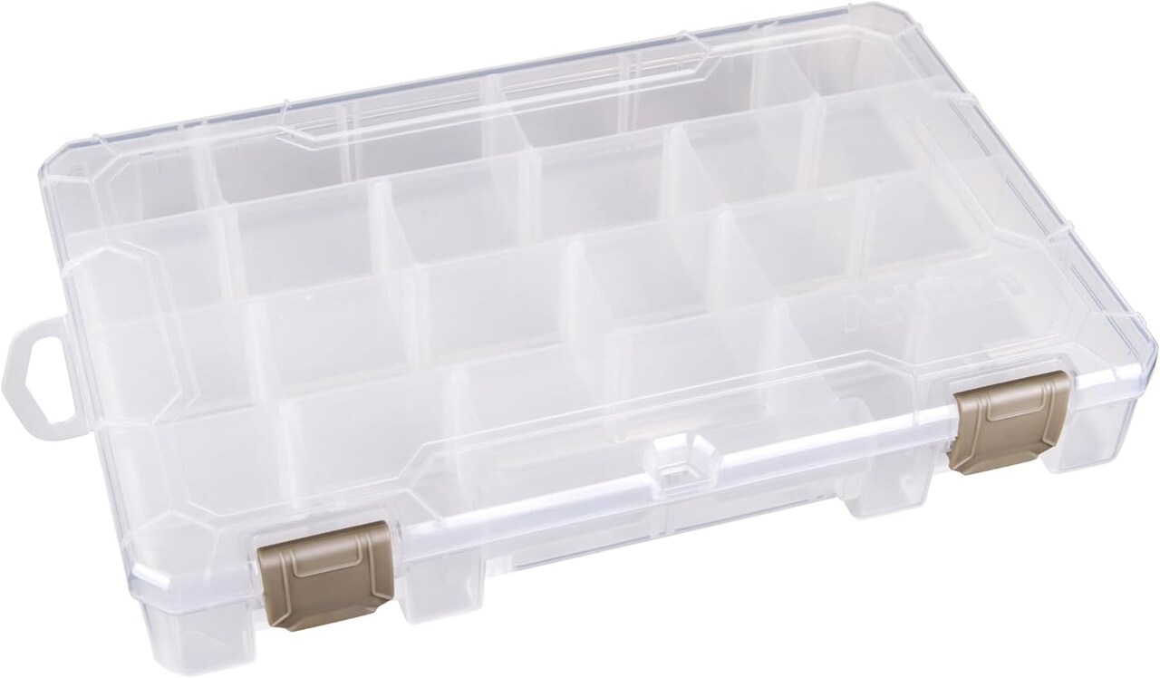 Floss Finder Box: Clear Sewing Organizer with 6 Compartments, 12 Dividers, Durable - Perfect for Embroidery Floss and Small Sewing Supplies Storage